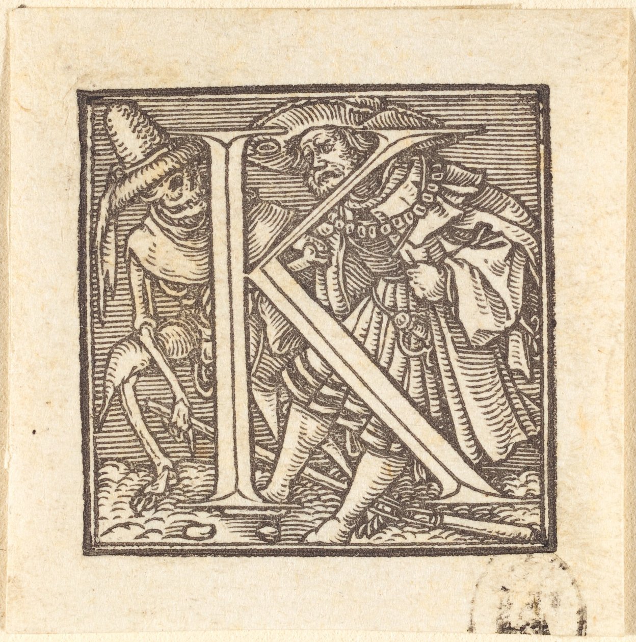 Buchstabe K von Hans Holbein der Jüngere