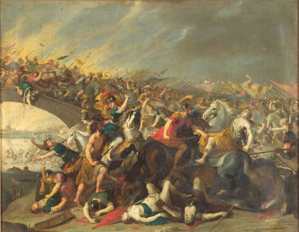 Kampf mit Amazonen von Hans I Jordaens