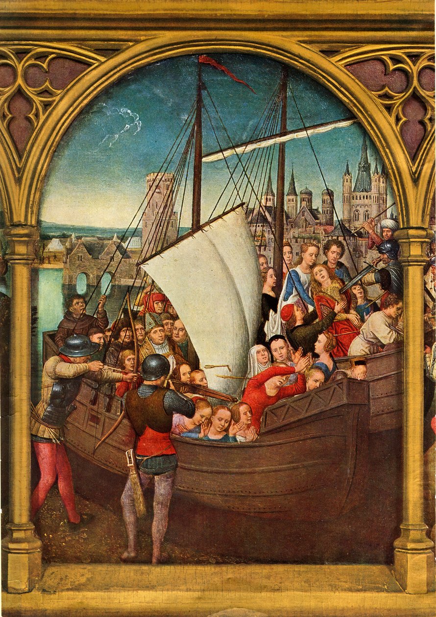 Das Martyrium der Jungfrauen, 1489 von Hans Memling