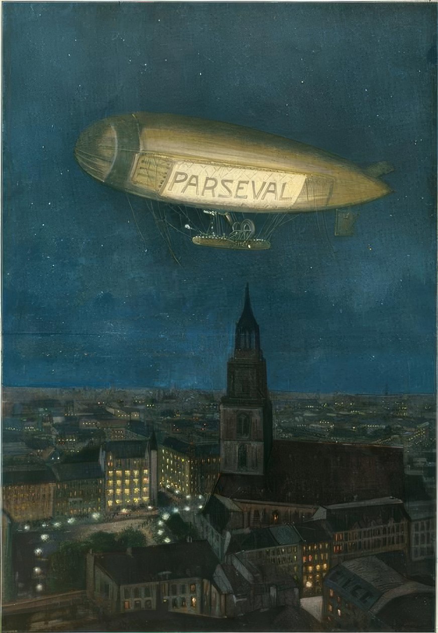 Parseval-Luftschiff über Berlin von Hans Rudolf Schulze