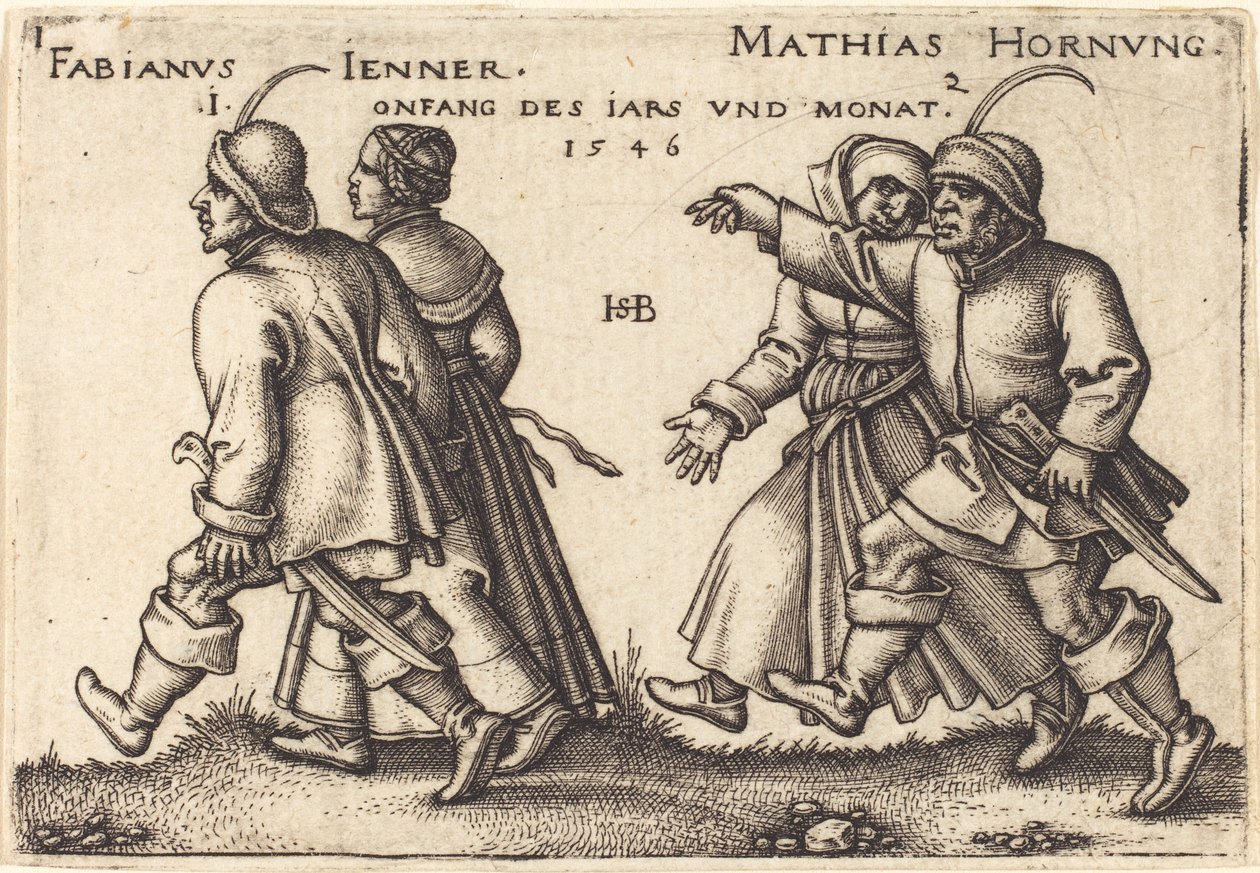 Januar und Februar von Hans Sebald Beham