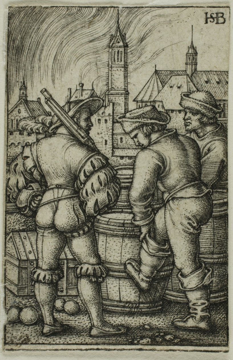 Die Wache bei den Pulverfässern von Hans Sebald Beham