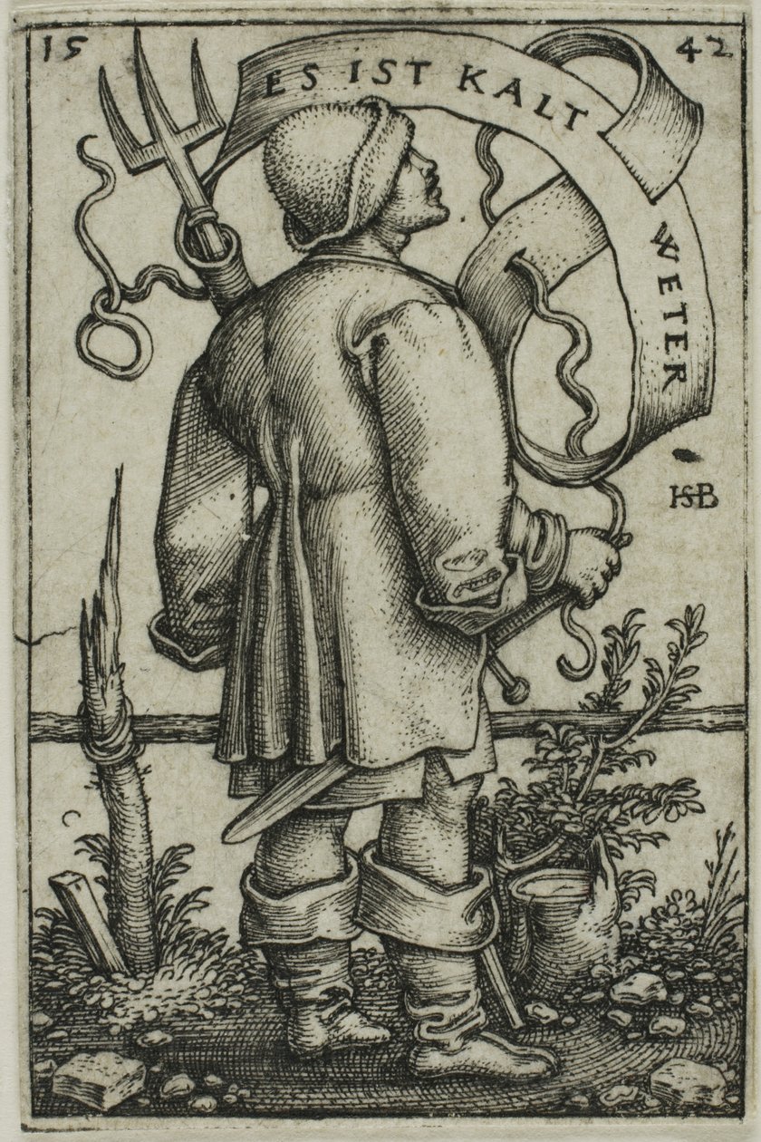 Der Wetter-Bauer "Es ist kaltes Wetter" von Hans Sebald Beham