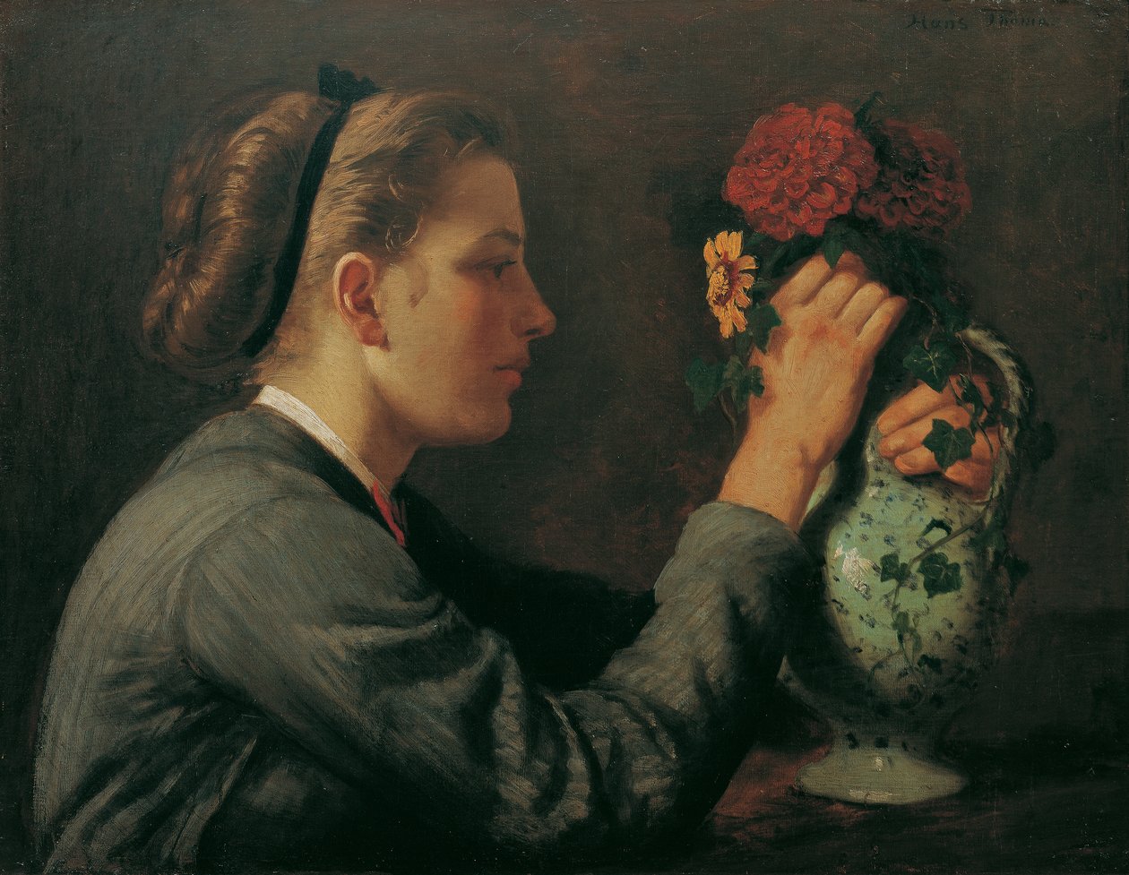 Agathe Thoma, die Schwester des Künstlers von Hans Thoma