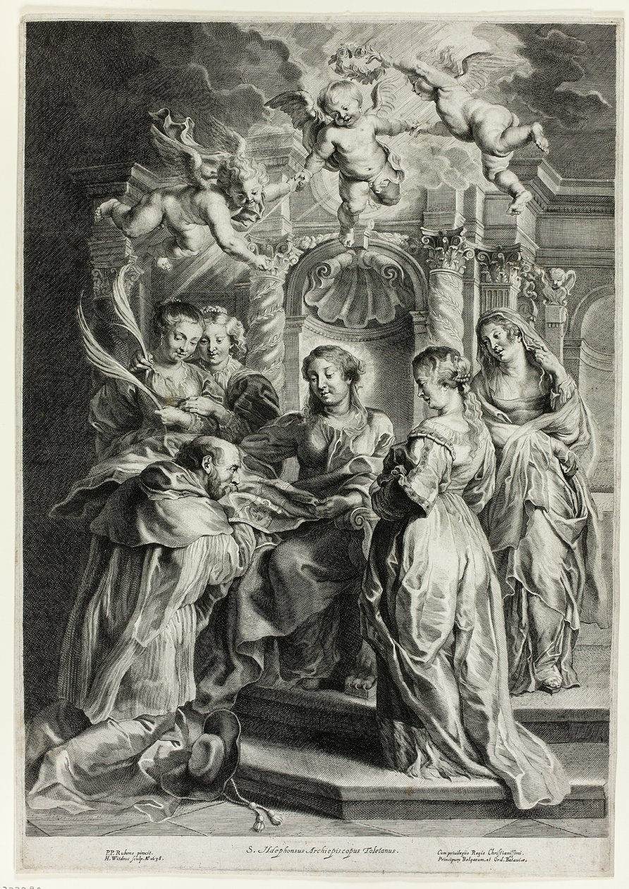 St. Ildefonso vor der Jungfrau von Hans Witdoeck