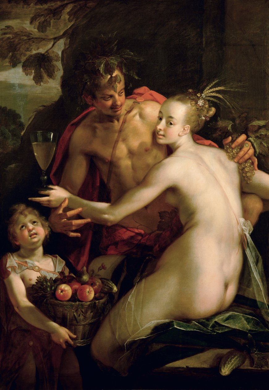 Bacchus, Ceres und Amor (?) von Hans von Aachen