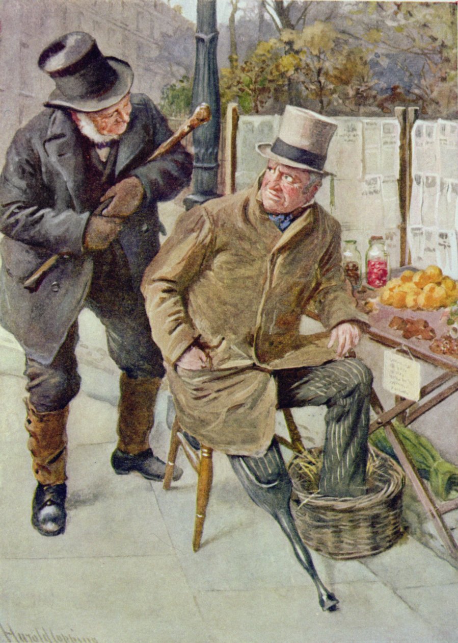 Mr Boffin und Silas Wegg, Illustration für 