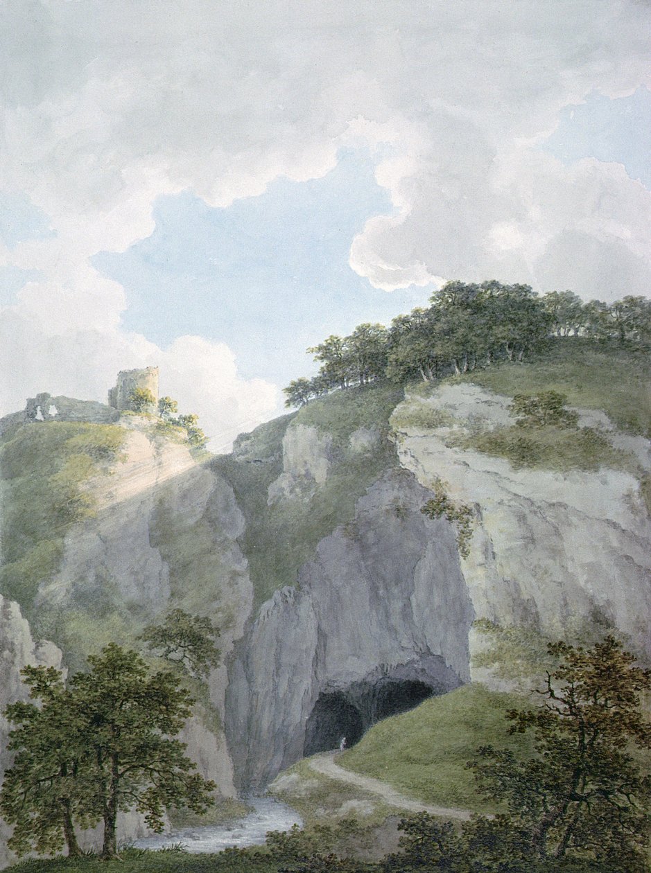 Ansicht von Schloss und Höhle in Castelton, Derbyshire von Harriet Lister