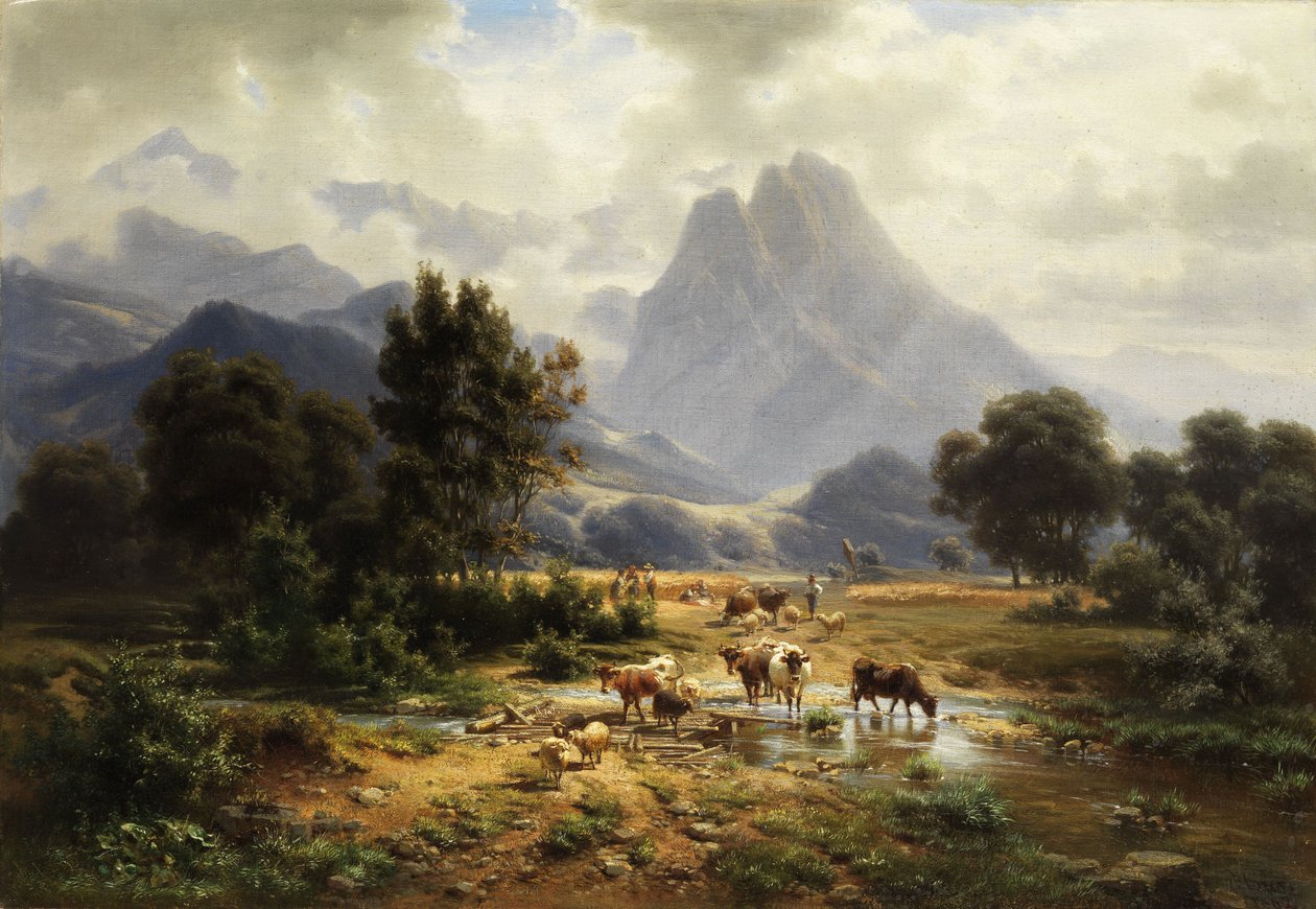 Gebirgslandschaft von Heinrich Hofer