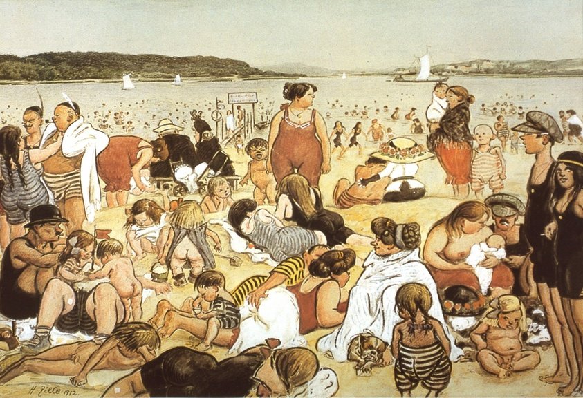 Berliner Strandleben 1912 von Heinrich Zille