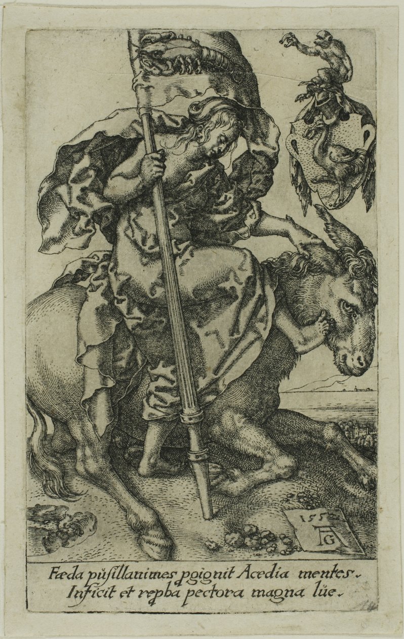 Müßiggang, aus den Lastern von Heinrich Aldegrever