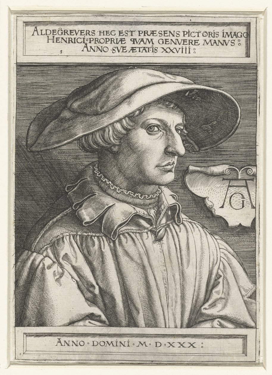 Selbstporträt von Heinrich Aldegrever