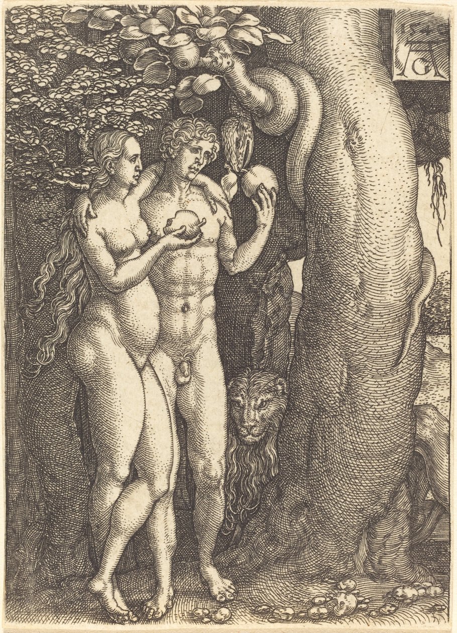 Die Versuchung durch die Schlange, 1540 von Heinrich Aldegrever