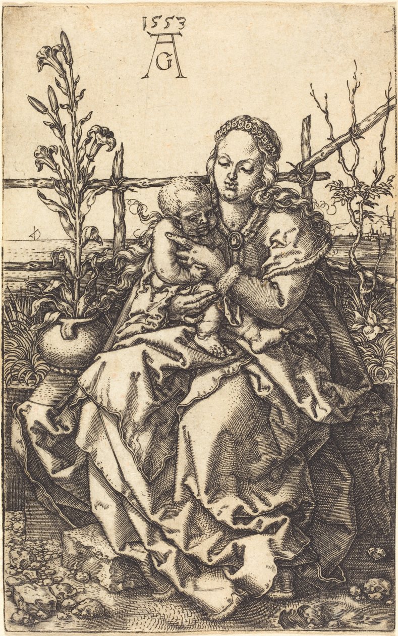 Die sitzende Jungfrau von Heinrich Aldegrever