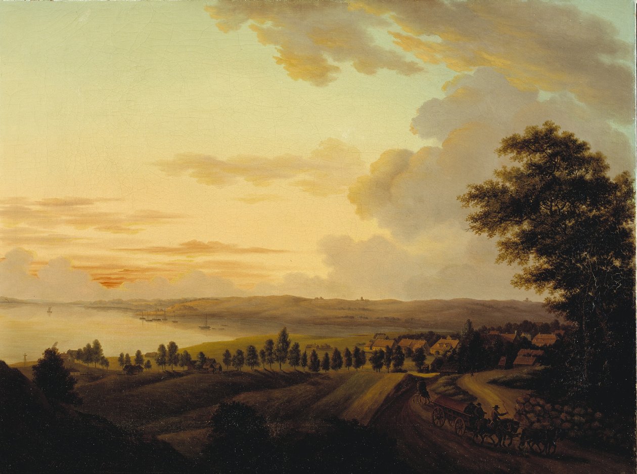 Seeländische Landschaft, Abend von Heinrich Grosch