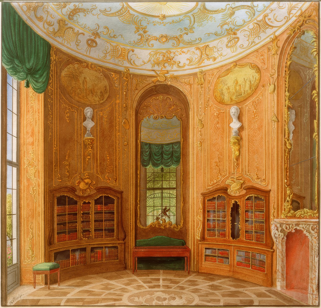Bibliothek Schloss Sanssouci von Heinrich Hintze