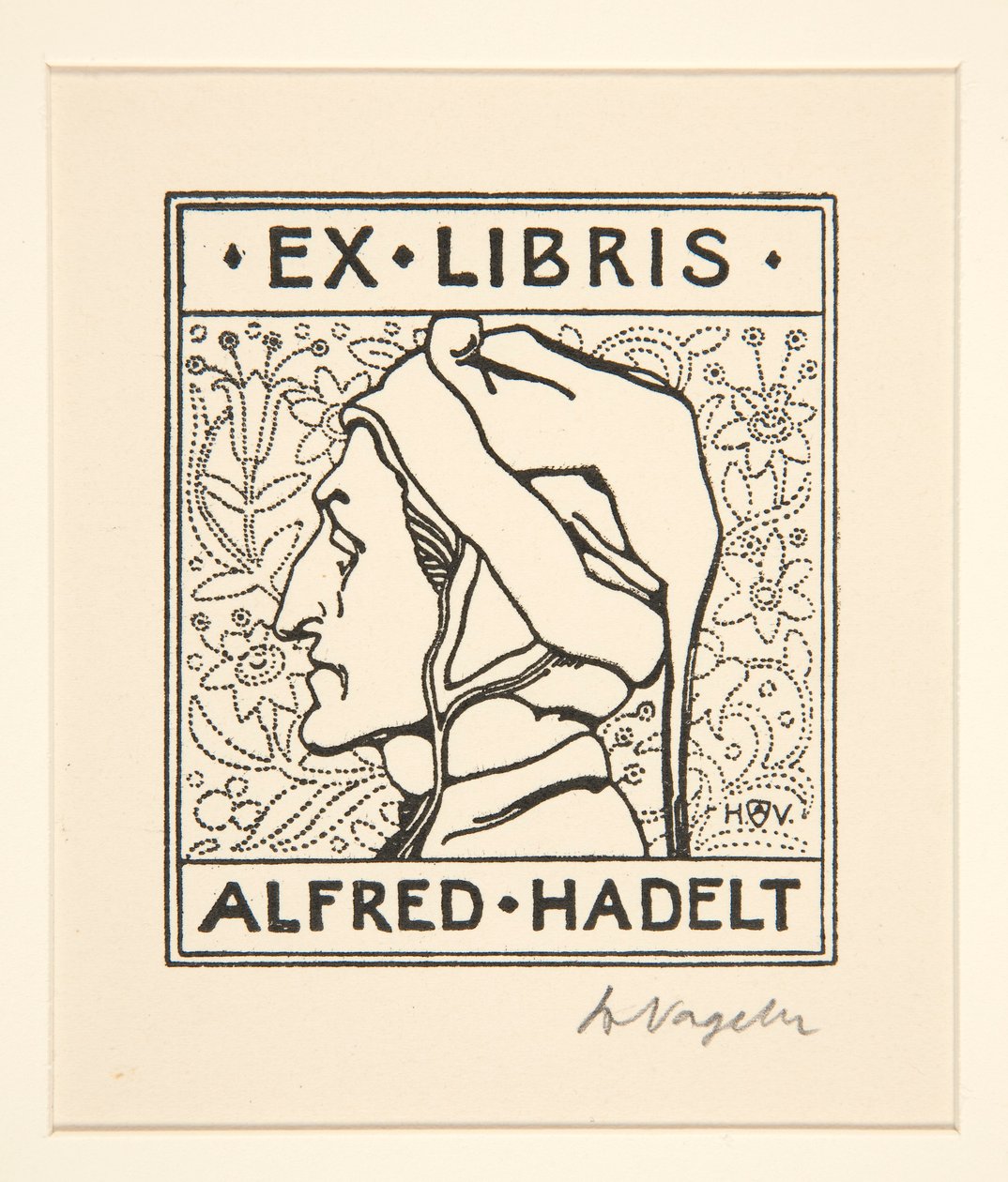 Exlibris: Alfred Hadelt von Heinrich Vogeler