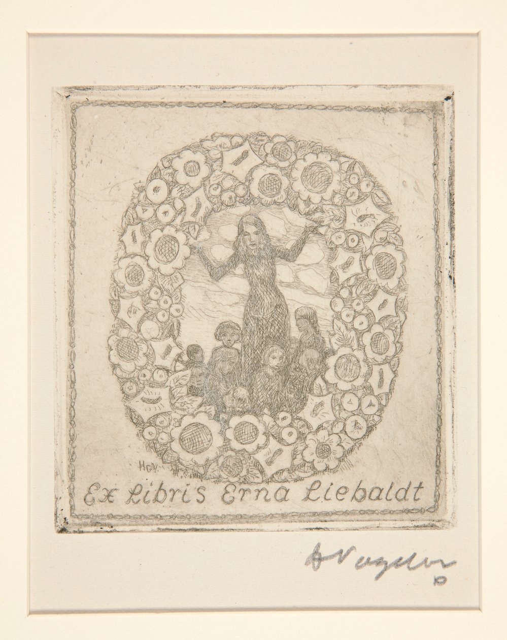 Ex Libris Erna Liebaldt von Heinrich Vogeler