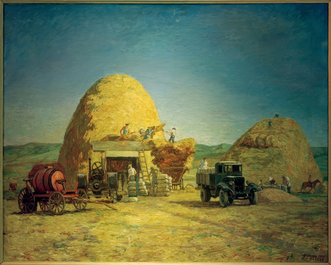 Ernte in Kabardino-Balkarien von Heinrich Vogeler