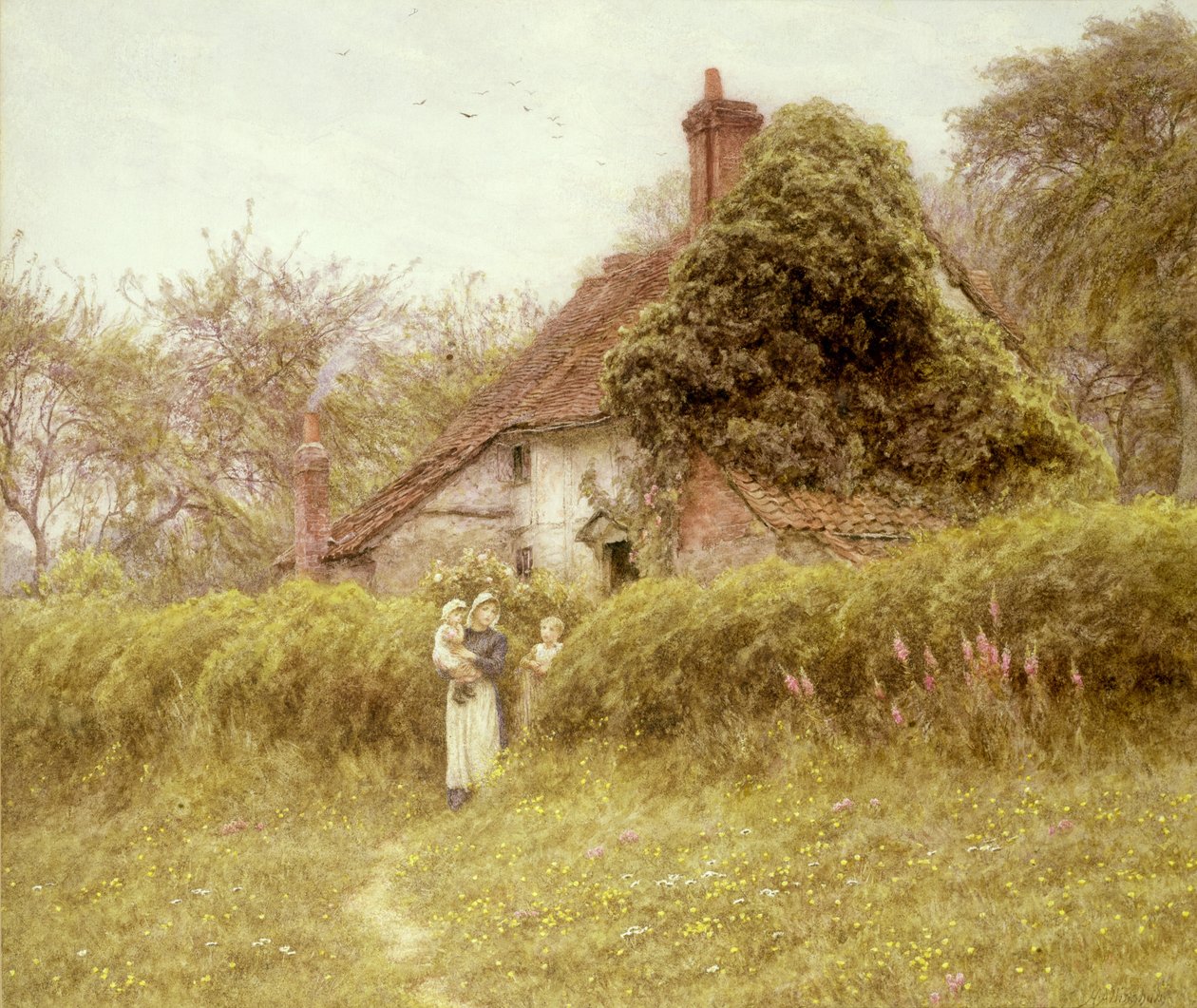 Hütte in Pinner, Middlesex von Helen Allingham