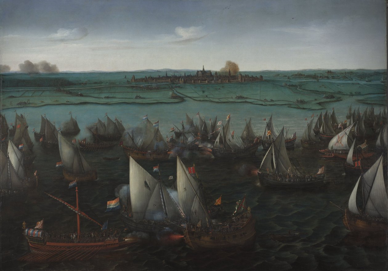 Schlacht von Haarlemmermeer von Hendrick Cornelisz. Vroom