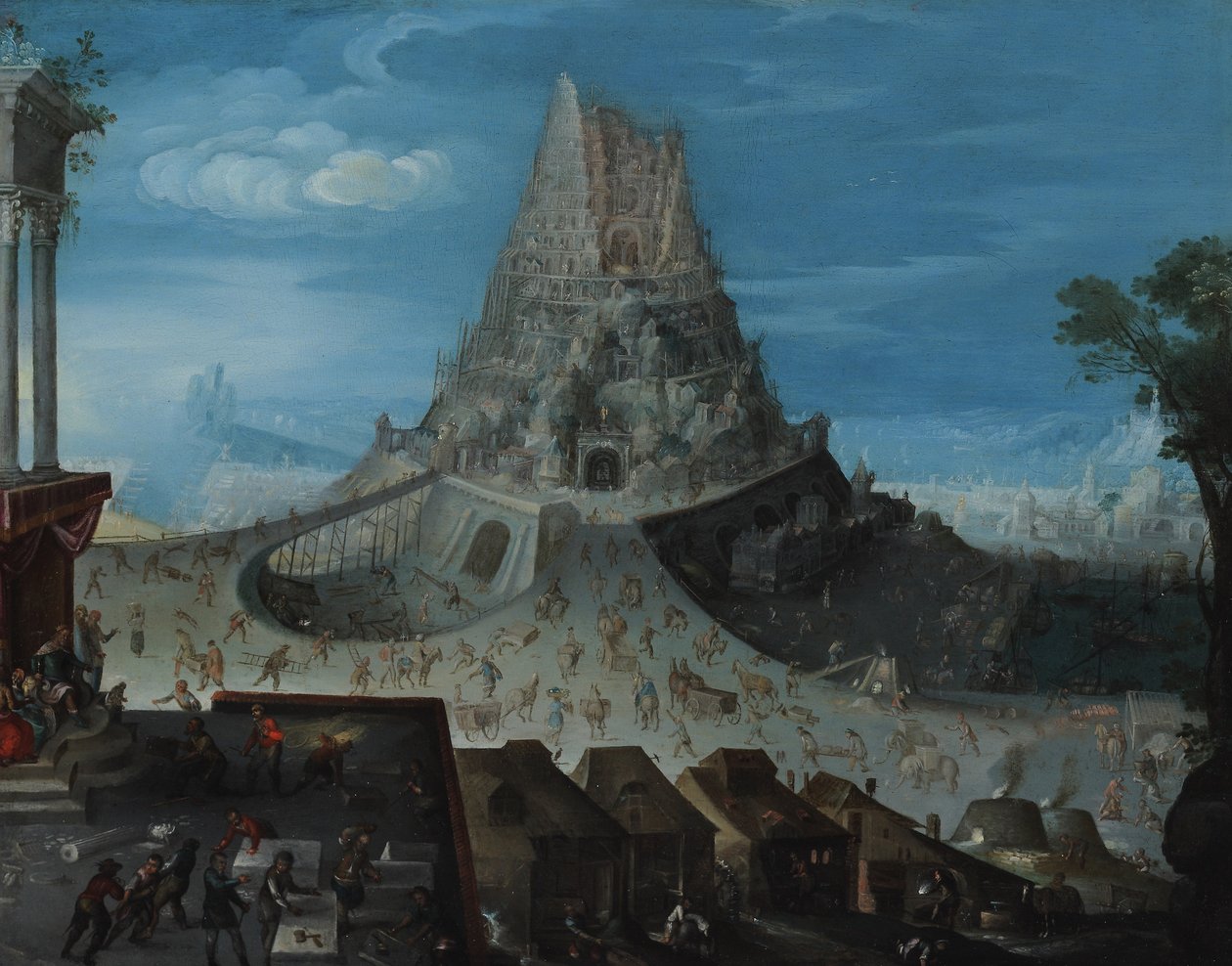 Der Turm von Babel von Hendrick van Cleve