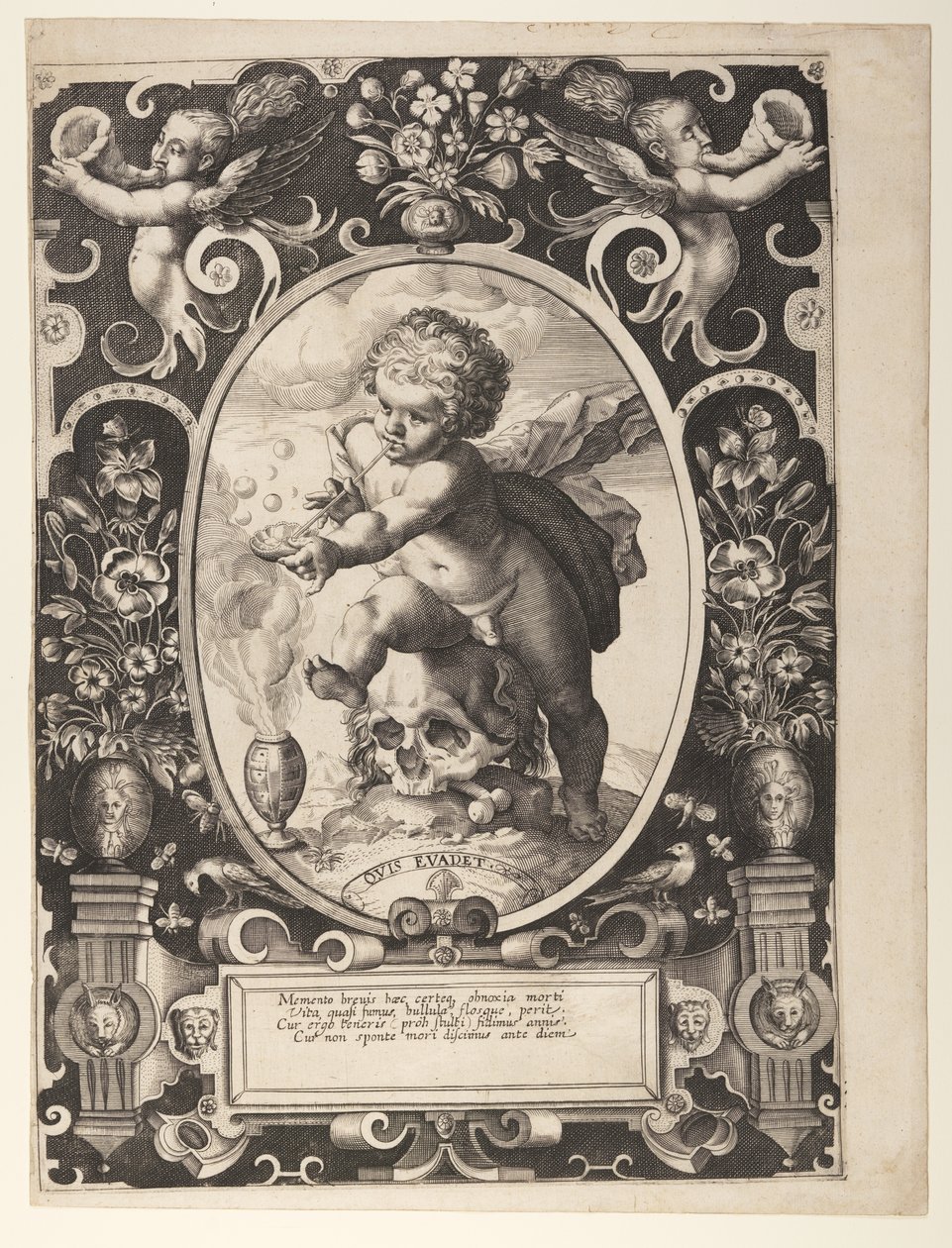 Allegorie der Vergänglichkeit (Quis Evadet?) von Hendrick Goltzius