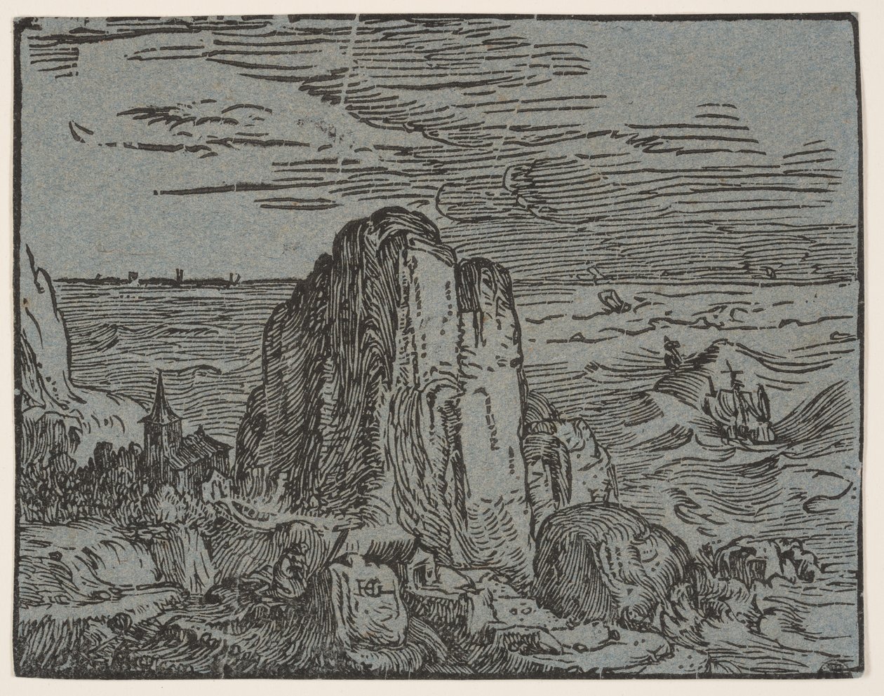 Klippe an einer Küste von Hendrick Goltzius