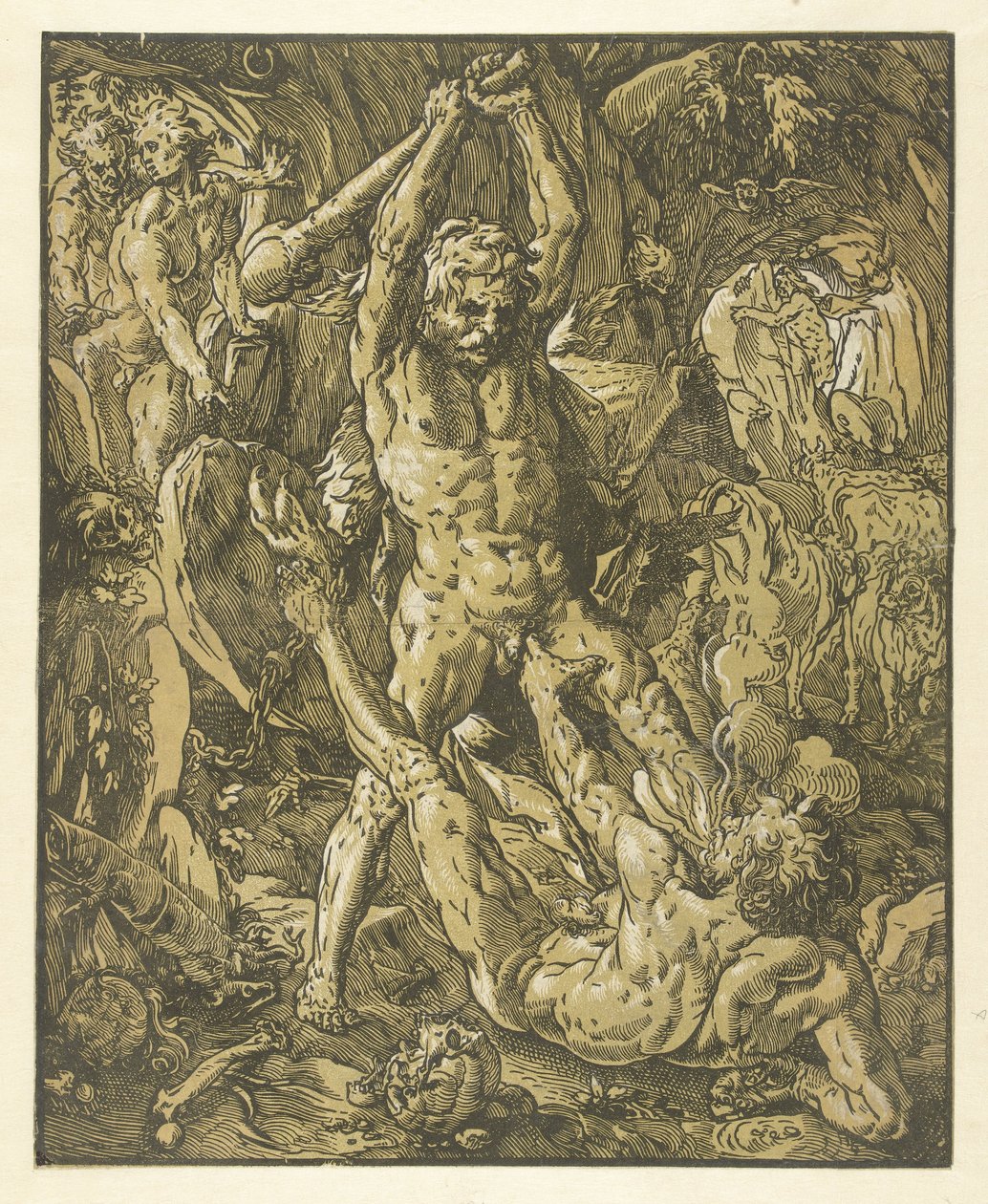 Herkules und Cacus von Hendrick Goltzius