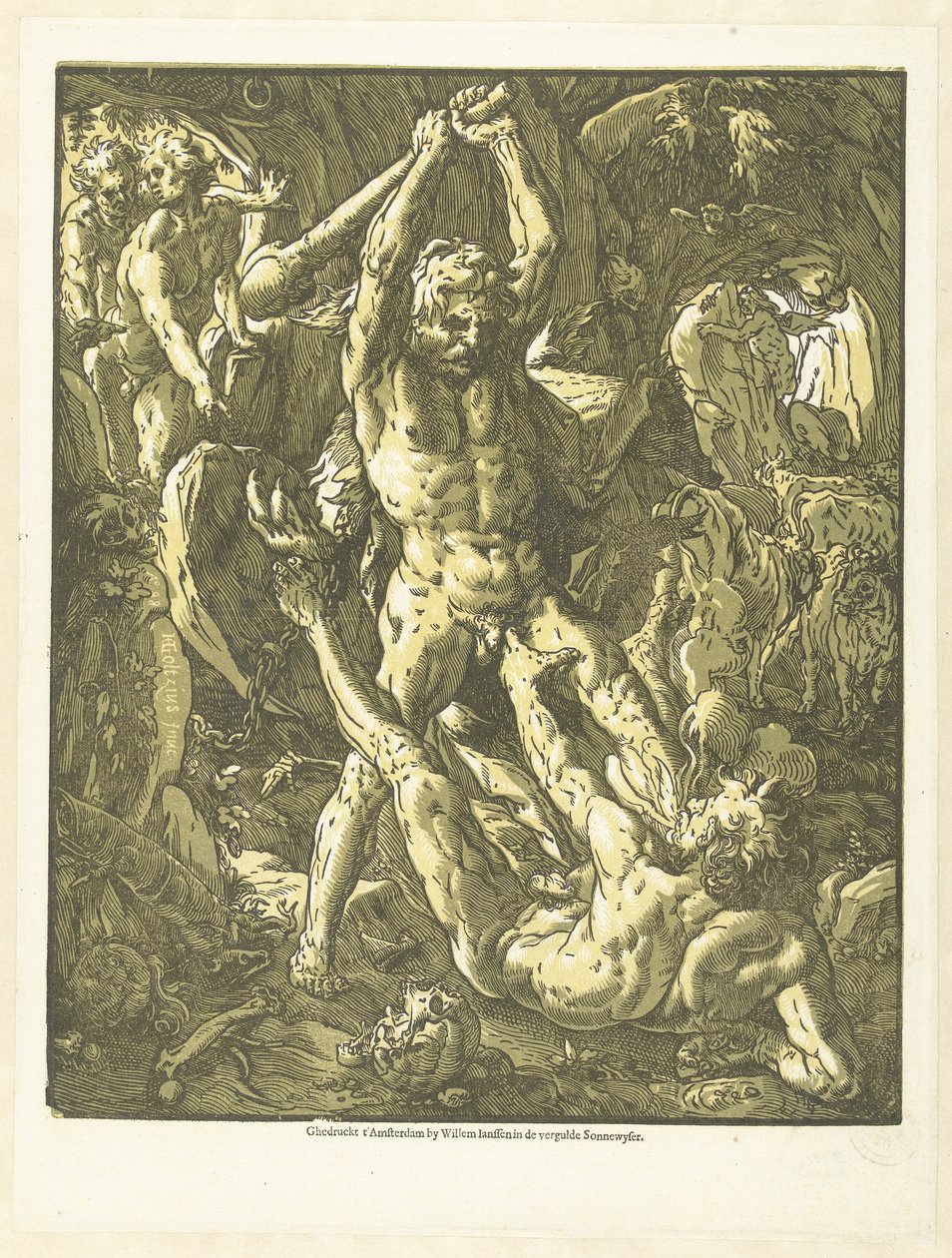 Herkules und Cacus von Hendrick Goltzius