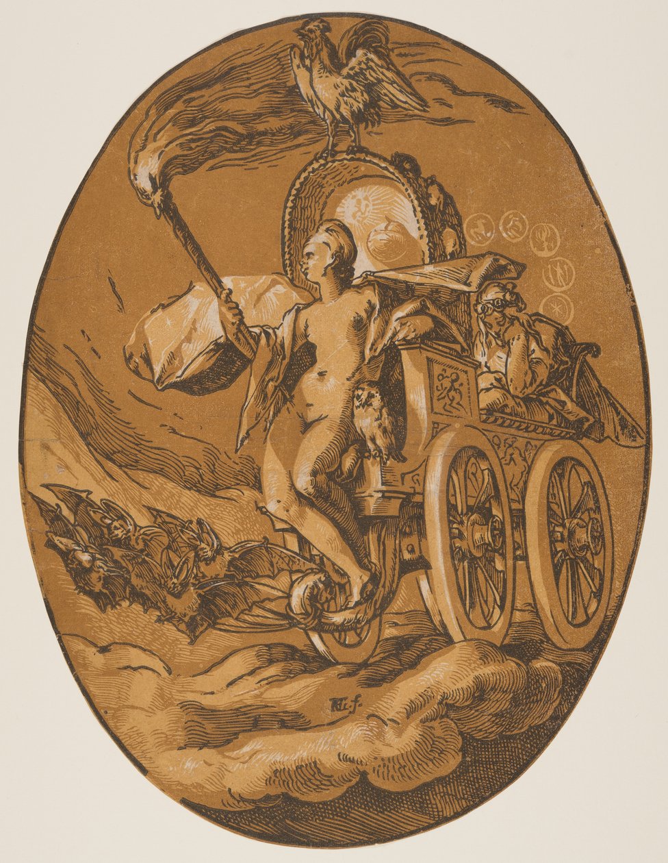 Nox, aus Die Gottheiten von Hendrick Goltzius
