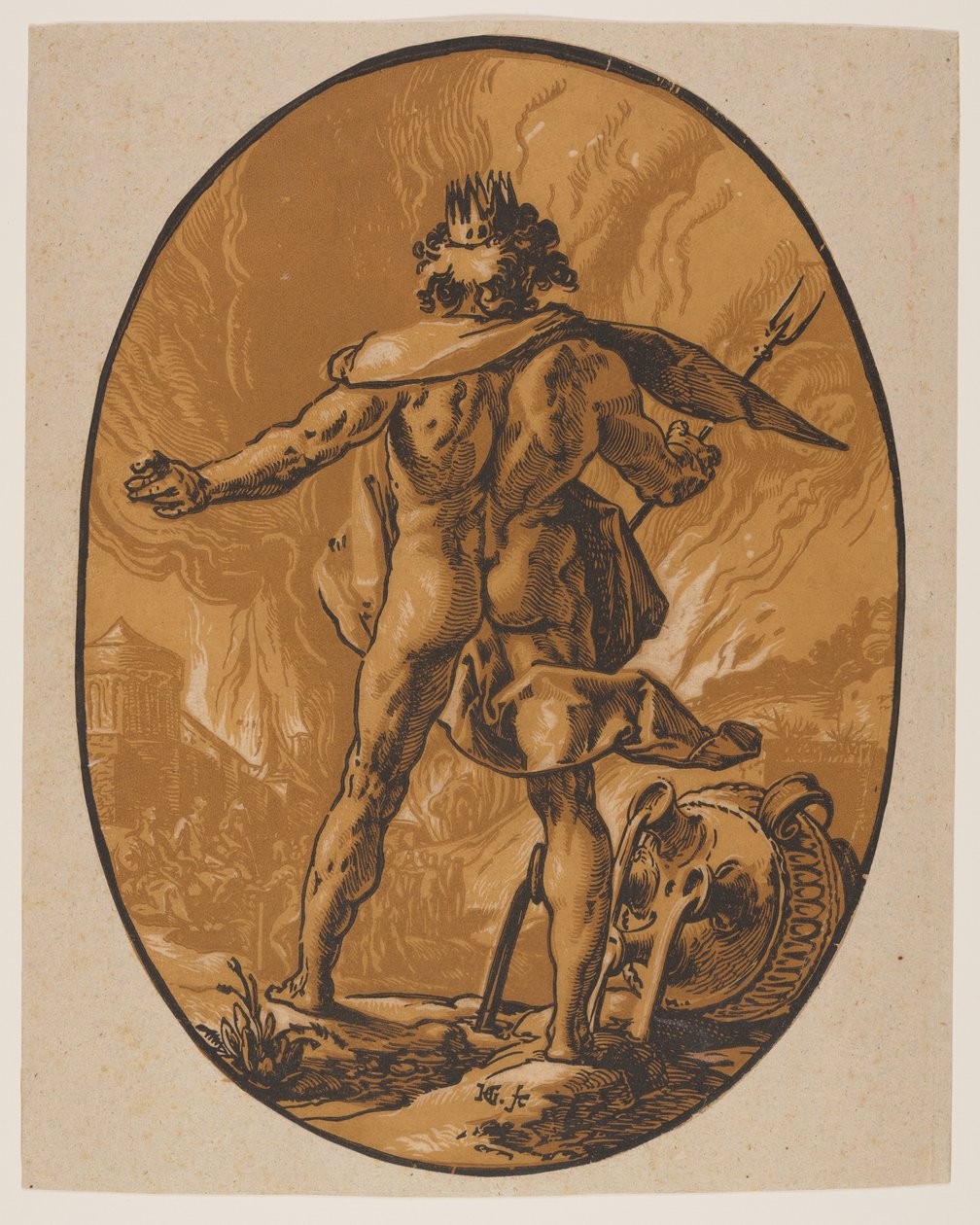 Pluto, aus Die Gottheiten von Hendrick Goltzius