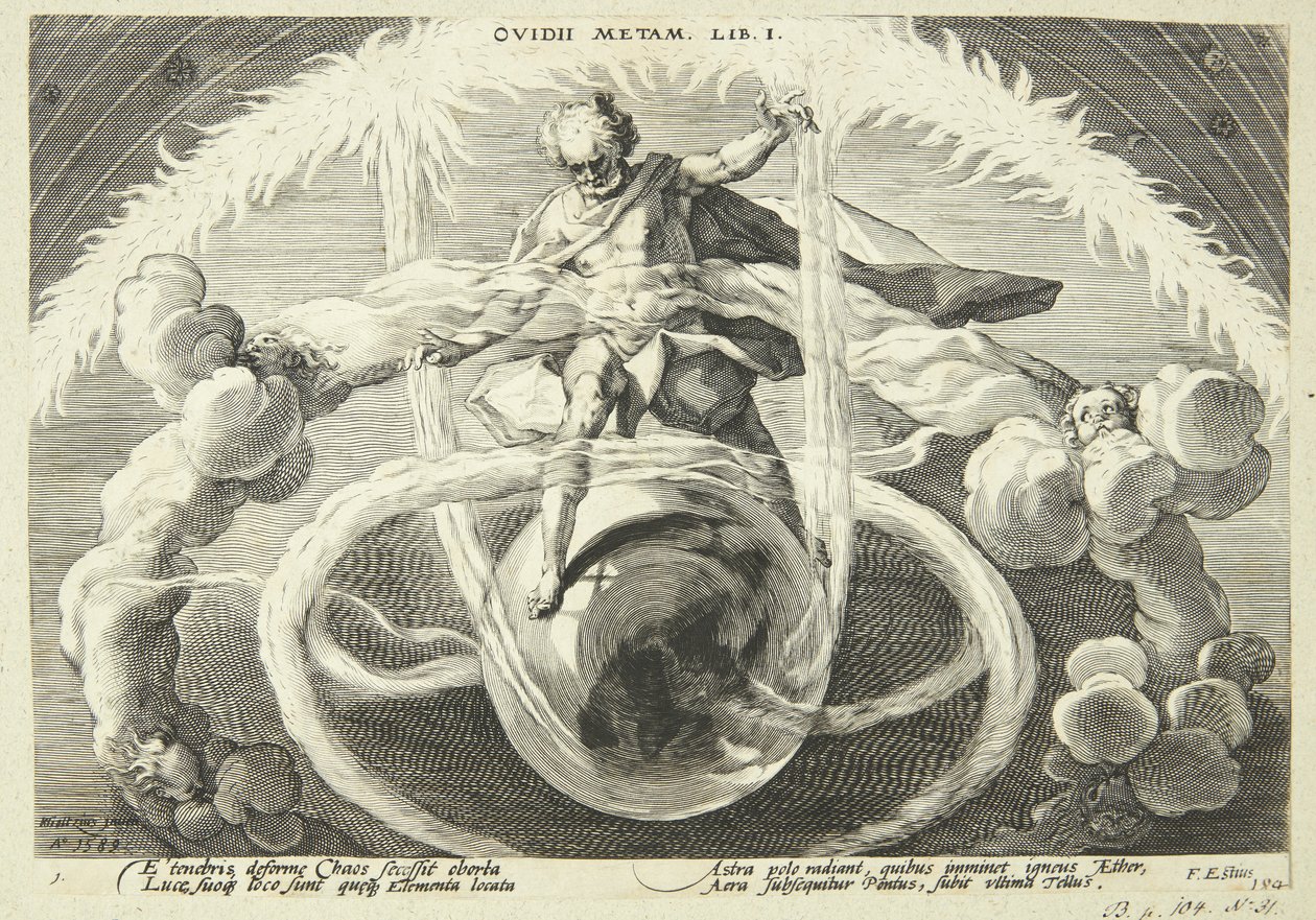 Die Erschaffung der vier Elemente von Hendrick Goltzius