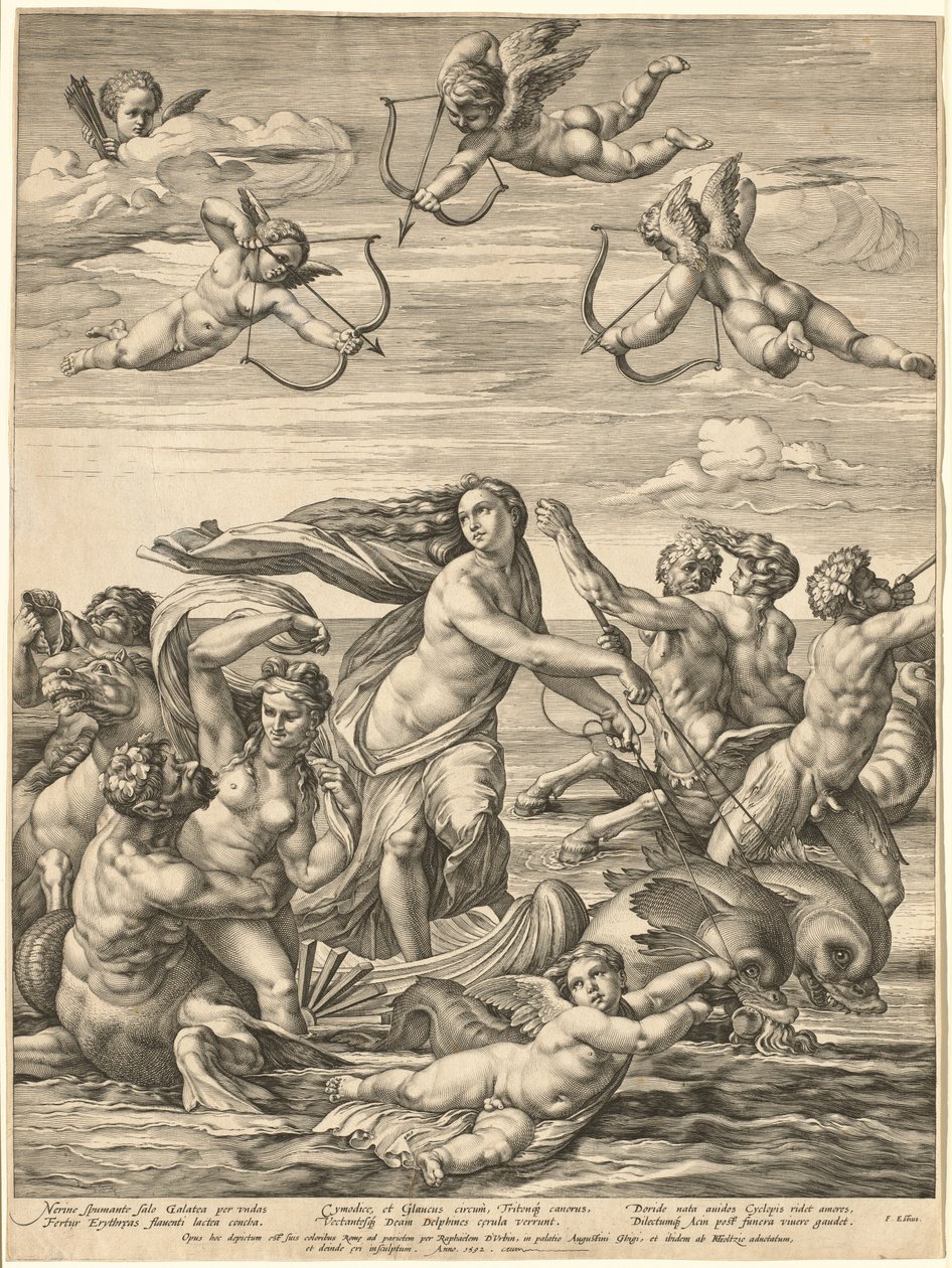 Der Triumph der Galatea von Hendrick Goltzius after Raphael