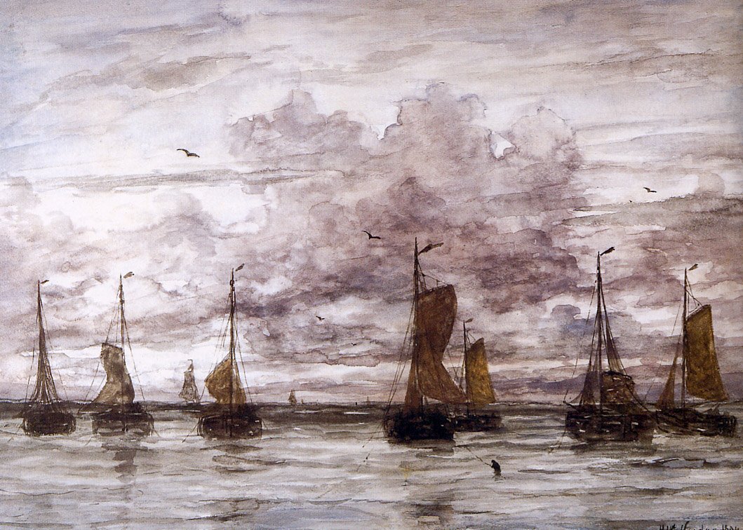 Schiffe vor Anker von Hendrik Willem Mesdag