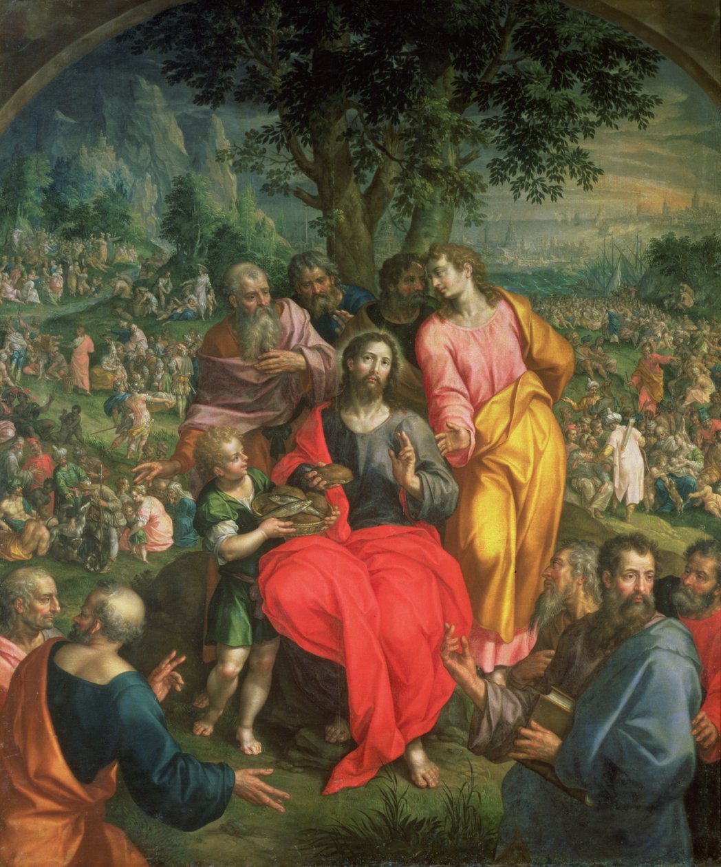 Die Speisung der Fünftausend, ca. 1590 von Hendrick de Clerck