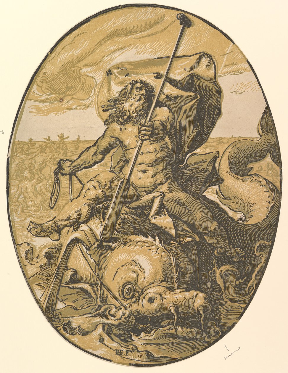Okeanos, ca. 1589-90 von Hendrik Goltzius
