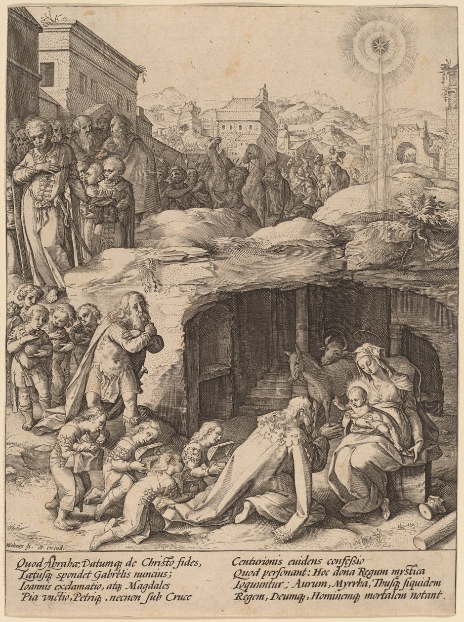 Die Anbetung der Heiligen Drei Könige von Hendrik Goltzius