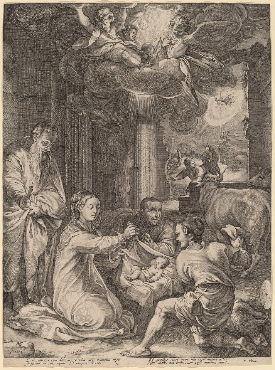 Die Anbetung der Hirten von Hendrik Goltzius