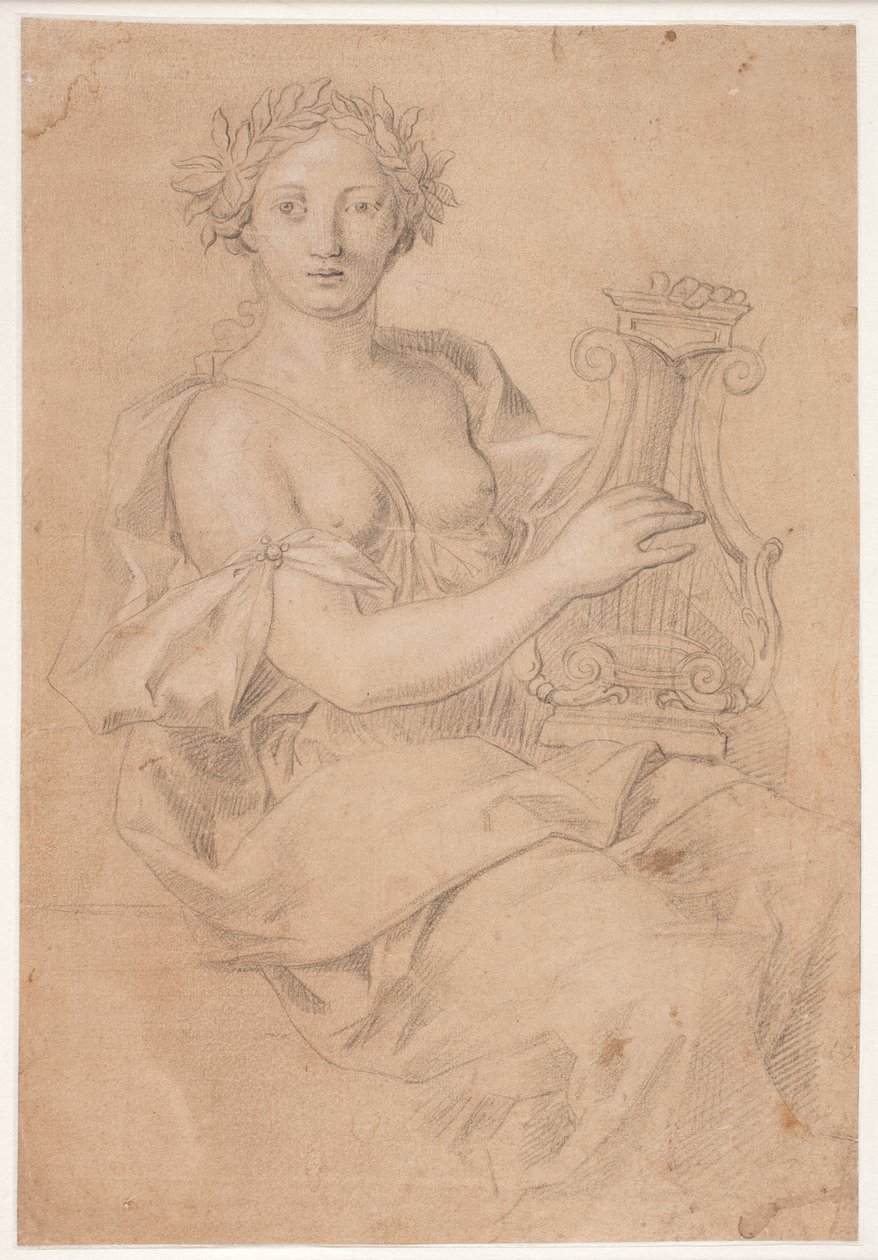 Lyra spielende Muse (Erato?) von Hendrik Krock