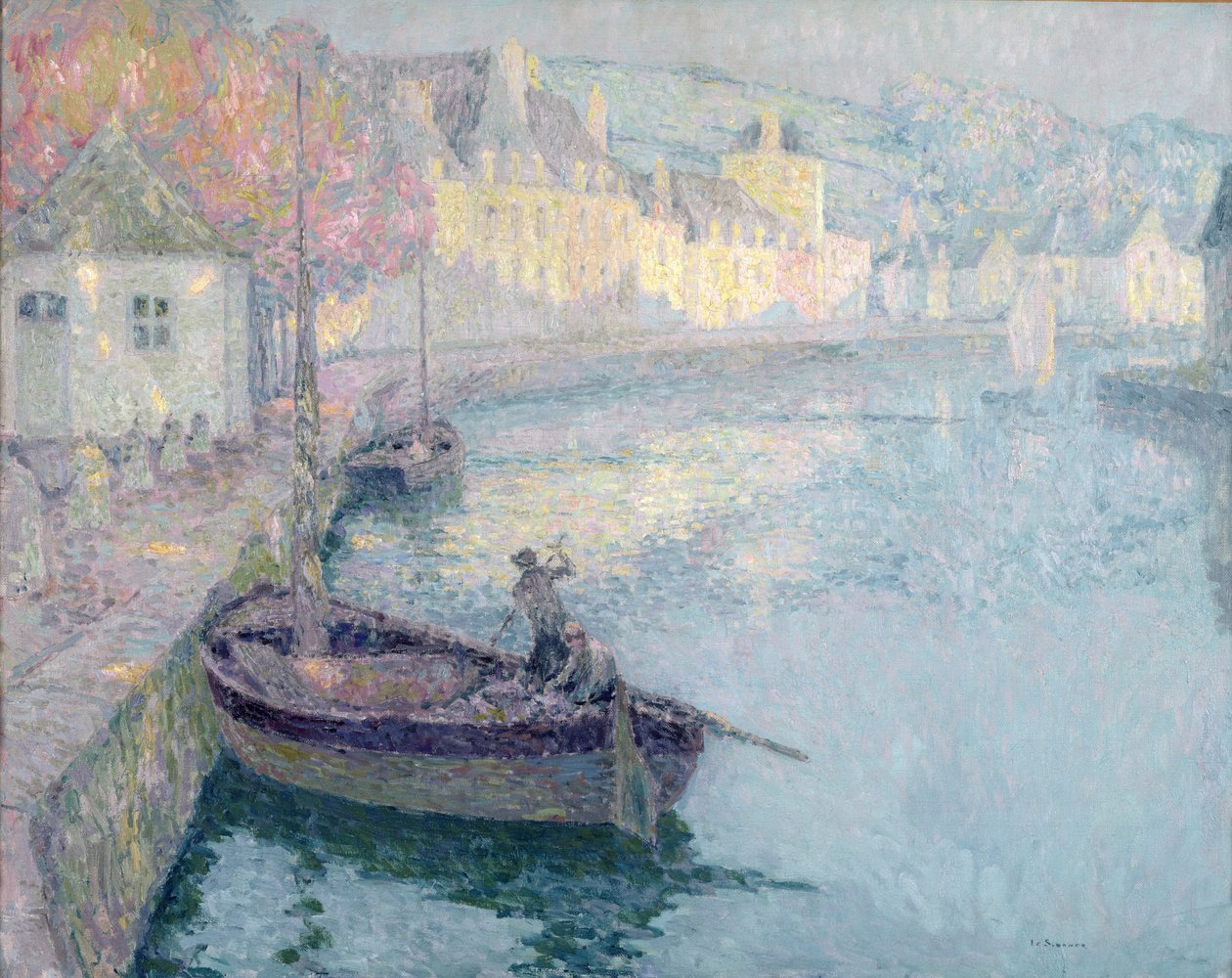 Klarer Morgen, Quimperle, 1923 von Henri Eugene Augustin Le Sidaner