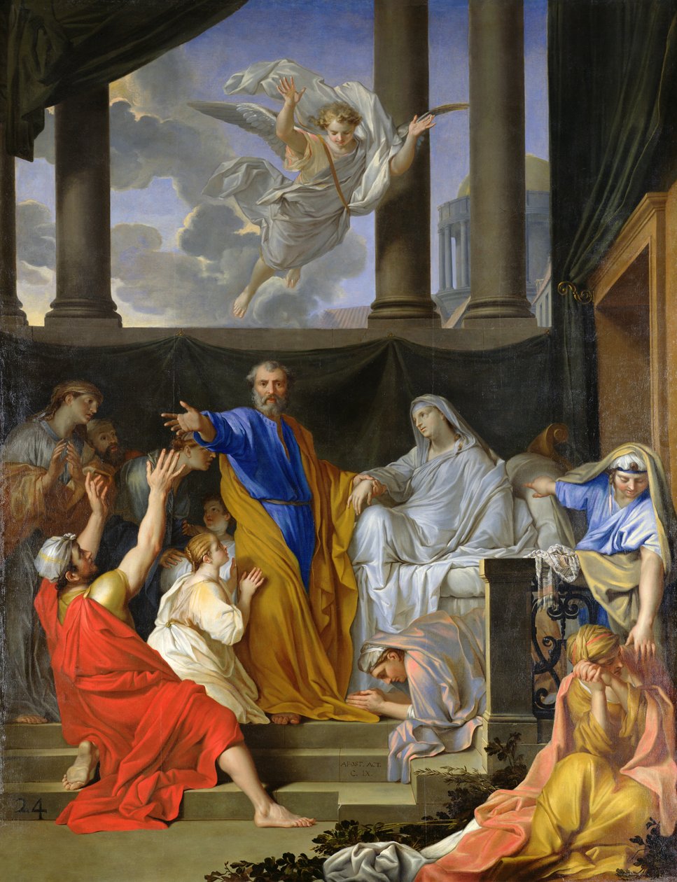 St. Peter erweckt die Witwe Tabitha zum Leben, 1652 von Henri Testelin