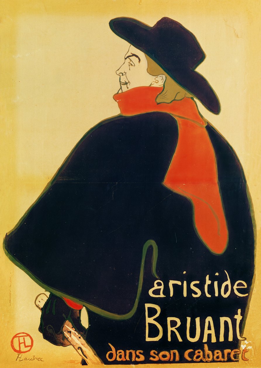 Aristide Bruant in seinem Kabarett, 1893 von Henri de Toulouse Lautrec