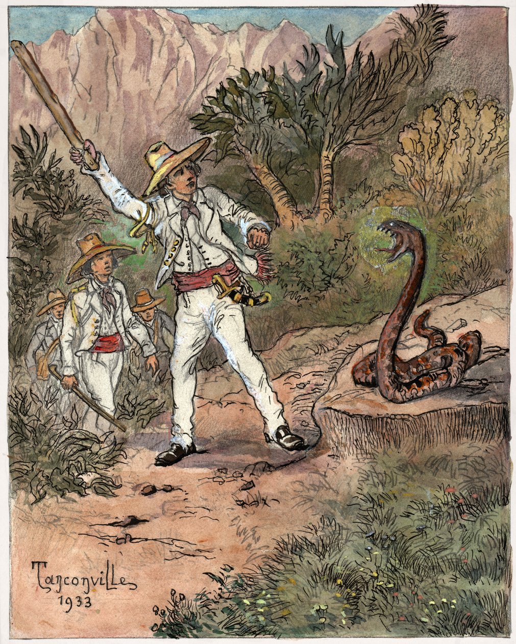 Schlangenangriff von Henri Garnier Tanconville