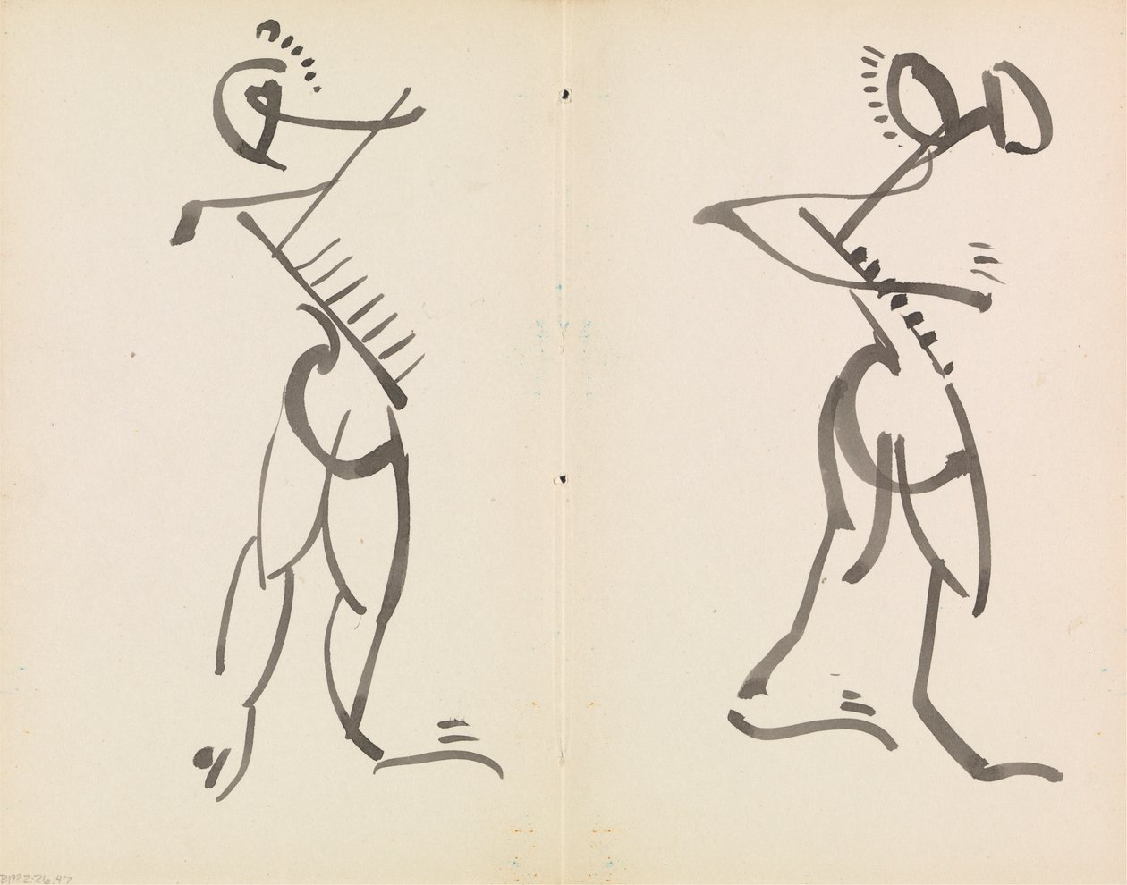 Zwei tanzende Figuren von Henri Gaudier Brzeska