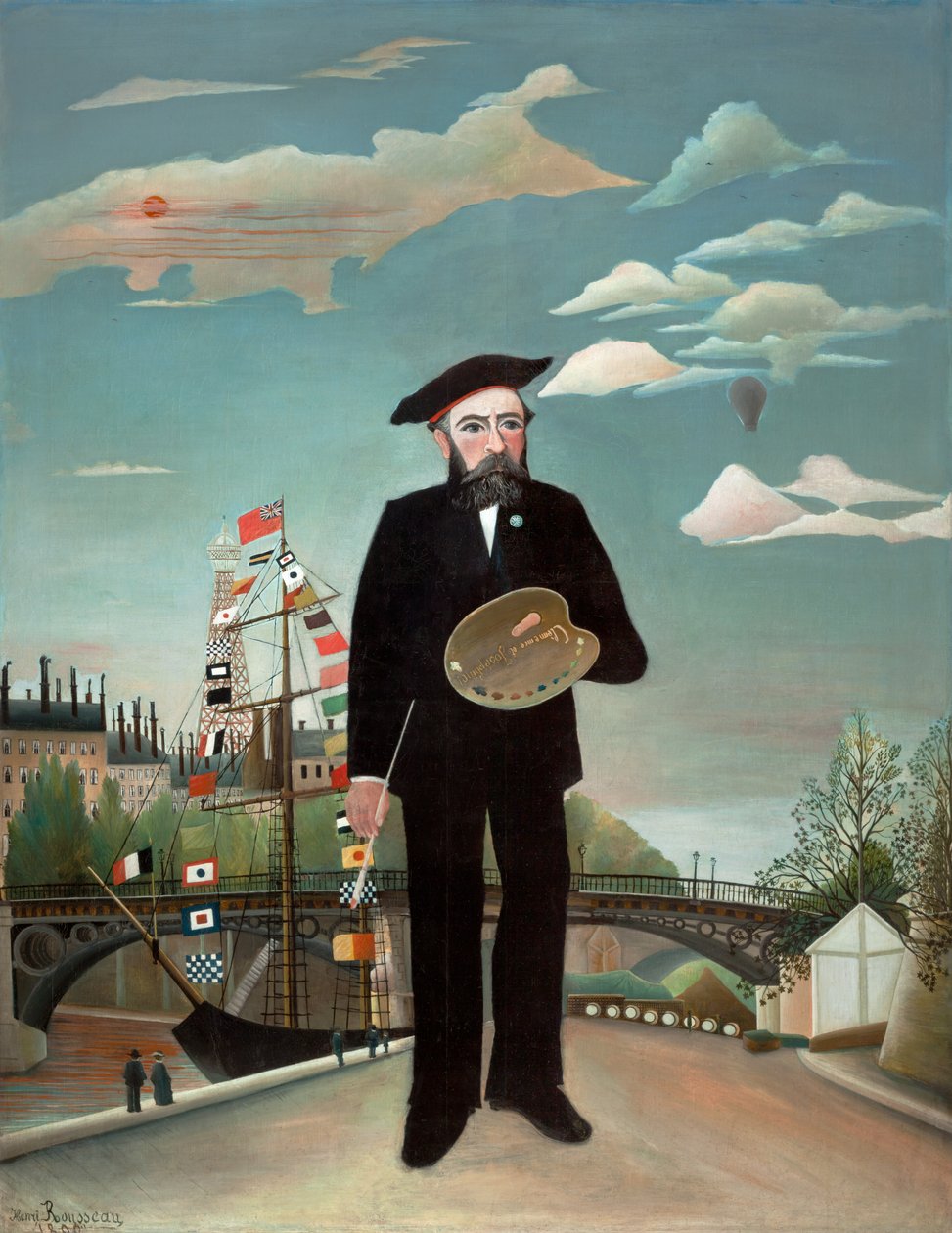 Ich selbst: Porträt-Landschaft von Henri J.F. 1844 1910 Rousseau