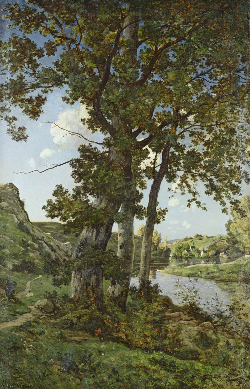 Die Eichen von Chateau-Renard, 1875 von Henri Joseph Harpignies