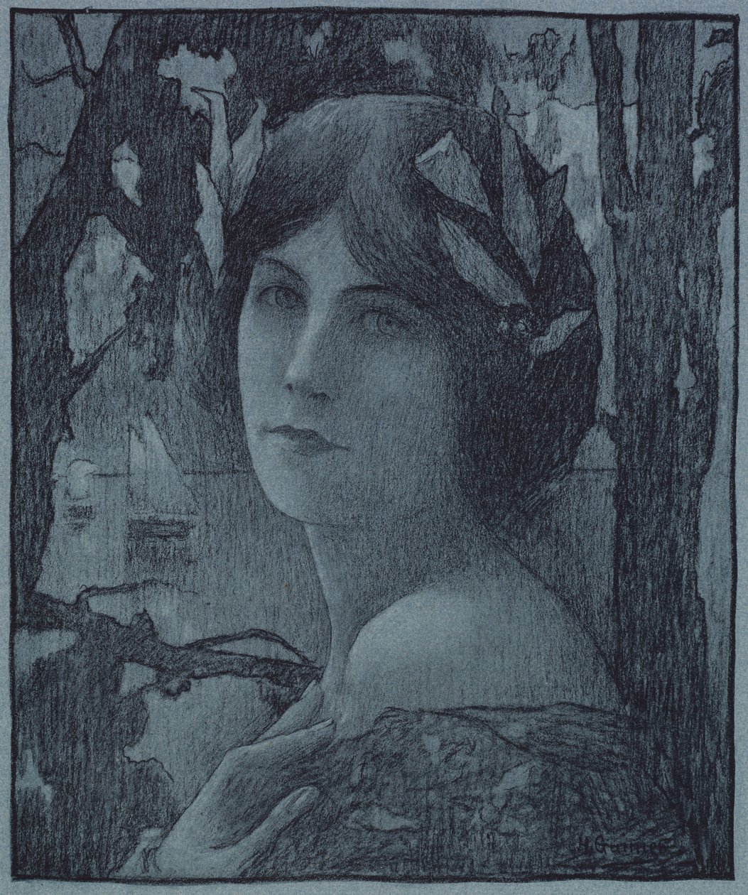 Sanfte Nacht, Nuit douce, 1899 von Henri Jules Guinier