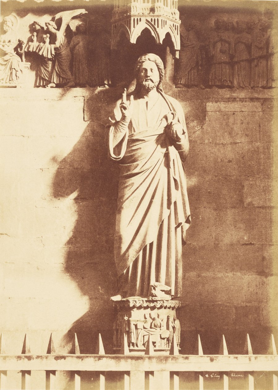 Statue von Christus, Kathedrale von Reims von Henri Le Secq