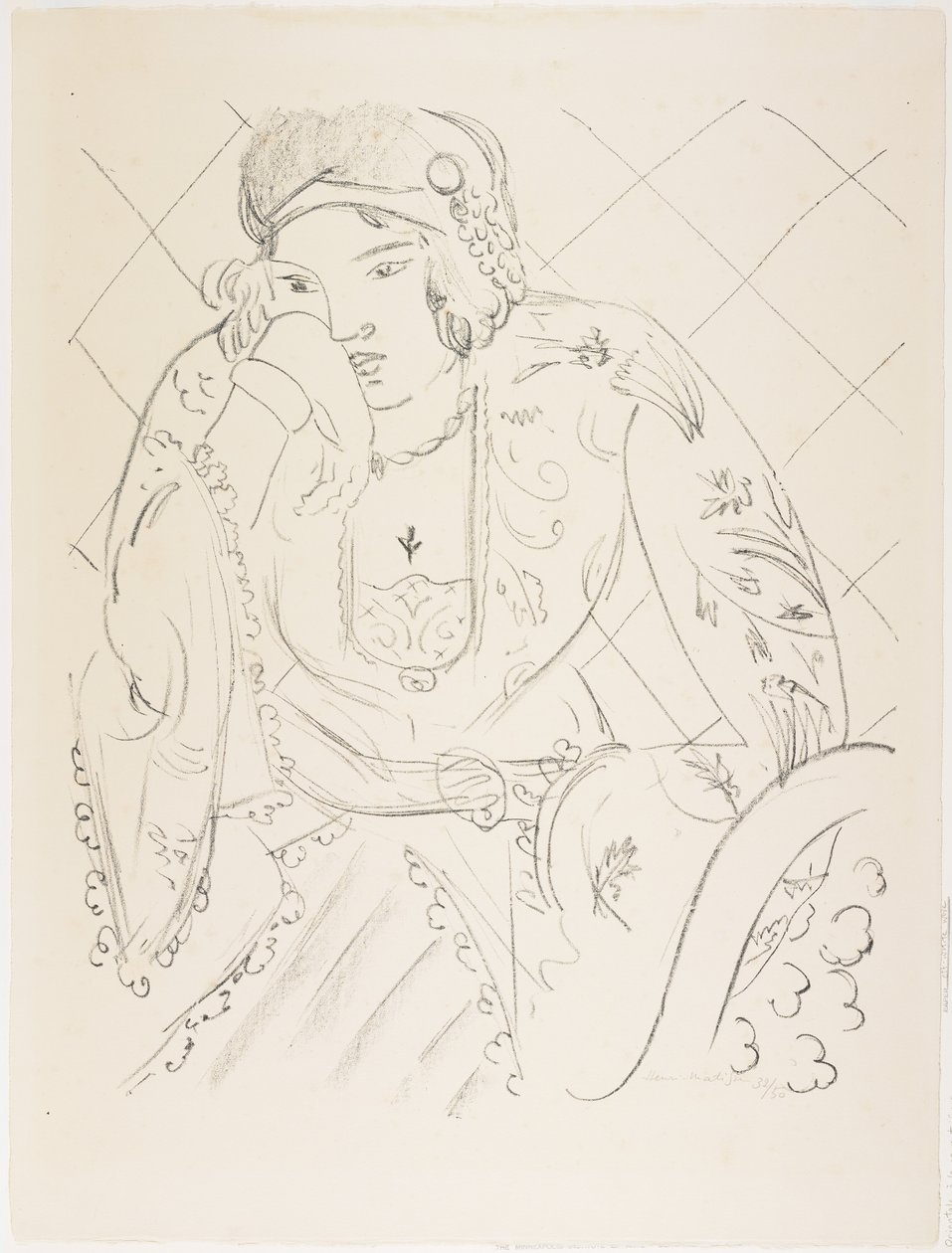 Orientalin mit dreiblättrigem Kreuz von Henri Matisse
